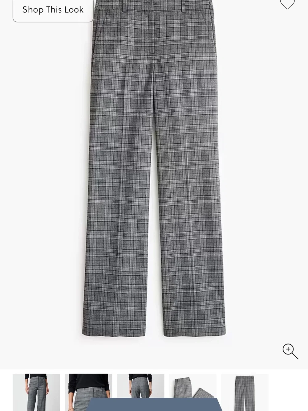 J.Crew Gray Plaid Remy Pant